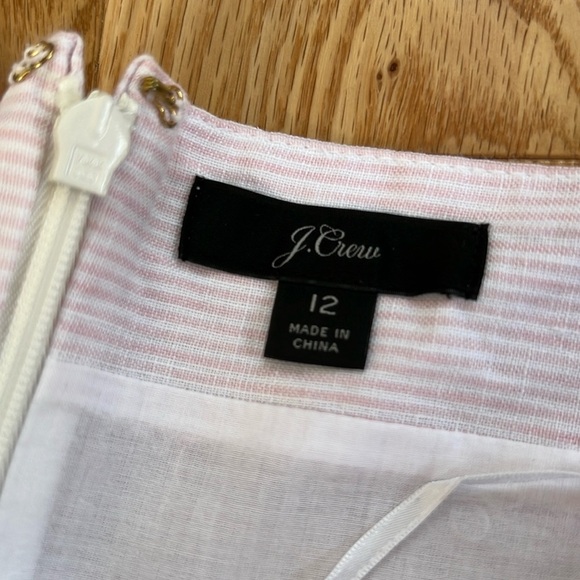 J.Crew SZ 12, spaghetti straps striped jumpsuit in beauchamps linen. - Picture 6 of 13